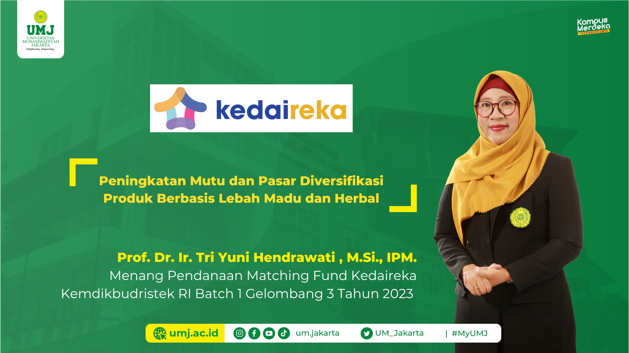 matching fund kedaireka 2023 umj