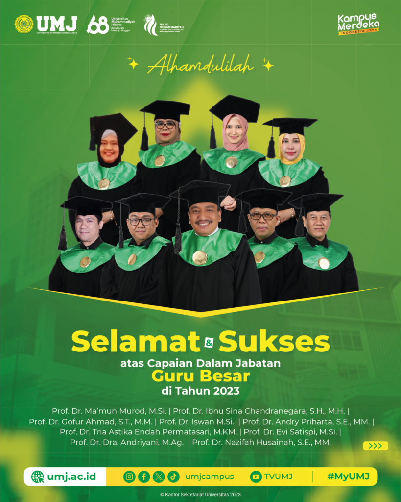 Selamat dan Sukses atas capaian dalam jabatan Guru Besar di tahun 2023