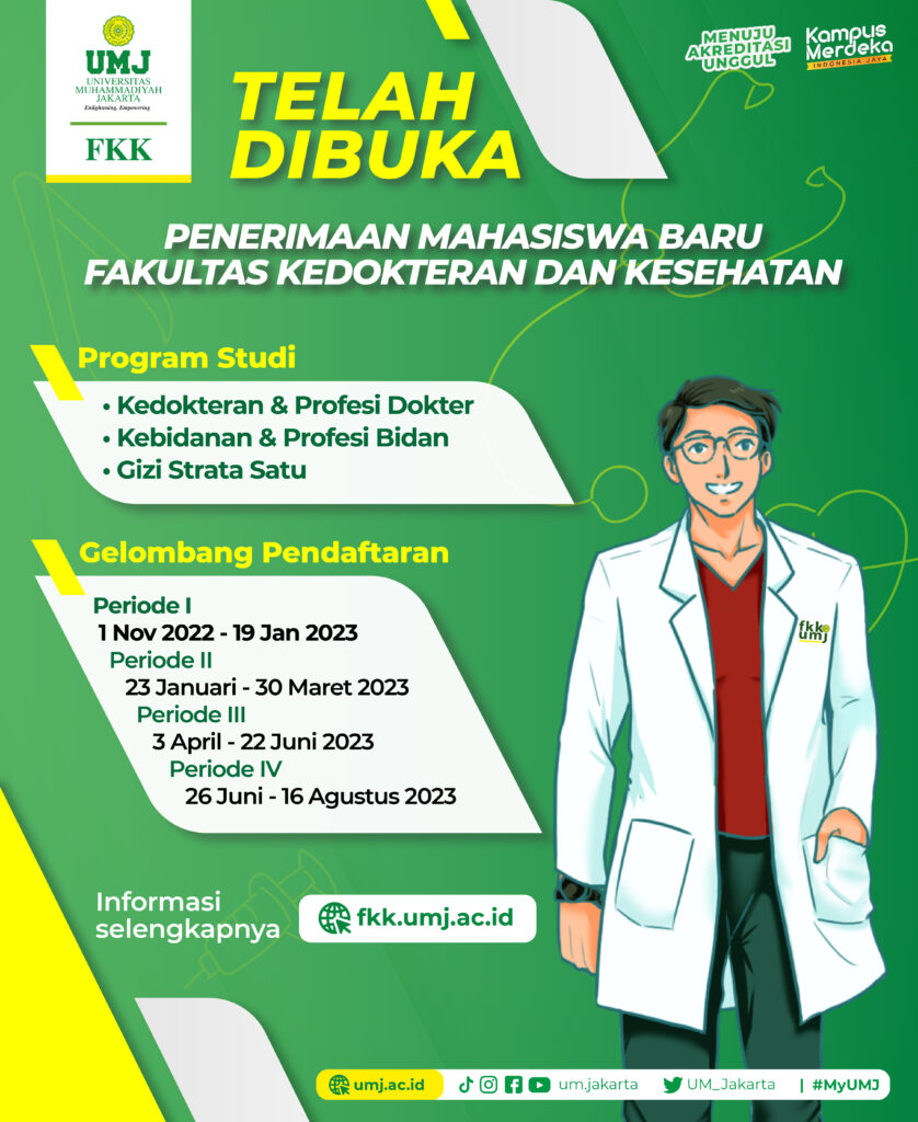 Pendaftaran Mahasiswa Baru FKK UMJ 2023