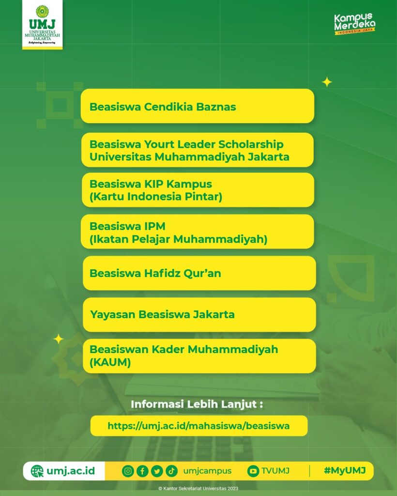 info beasiswa UMJ