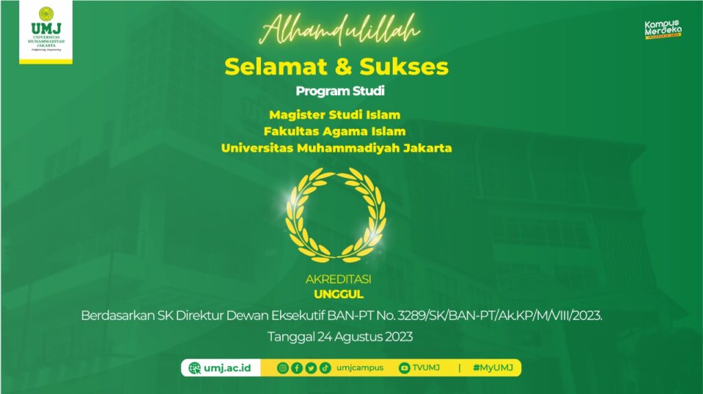 Prodi Magister Studi Islam raih akreditasi unggul