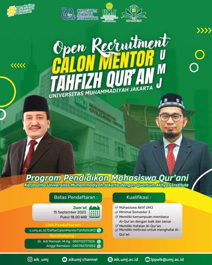 Calon Mentor Tahfizh UMJ
