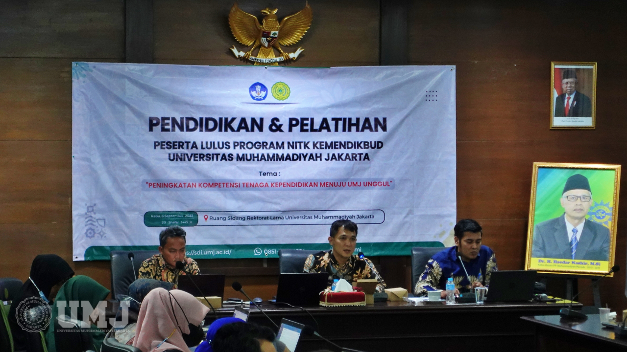 pendidikan dan pelatihan dengan tema Peningkatan Kompetensi Tenaga Kependidikan Menuju UMJ Unggul