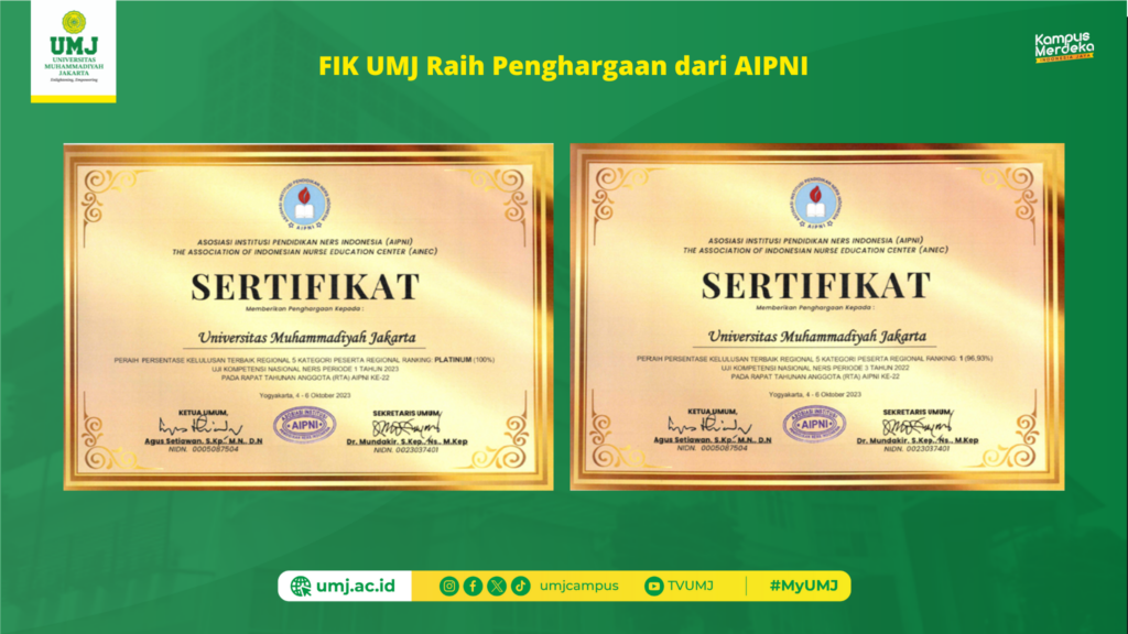 FIK UMJ Raih Penghargaan dari AIPNI