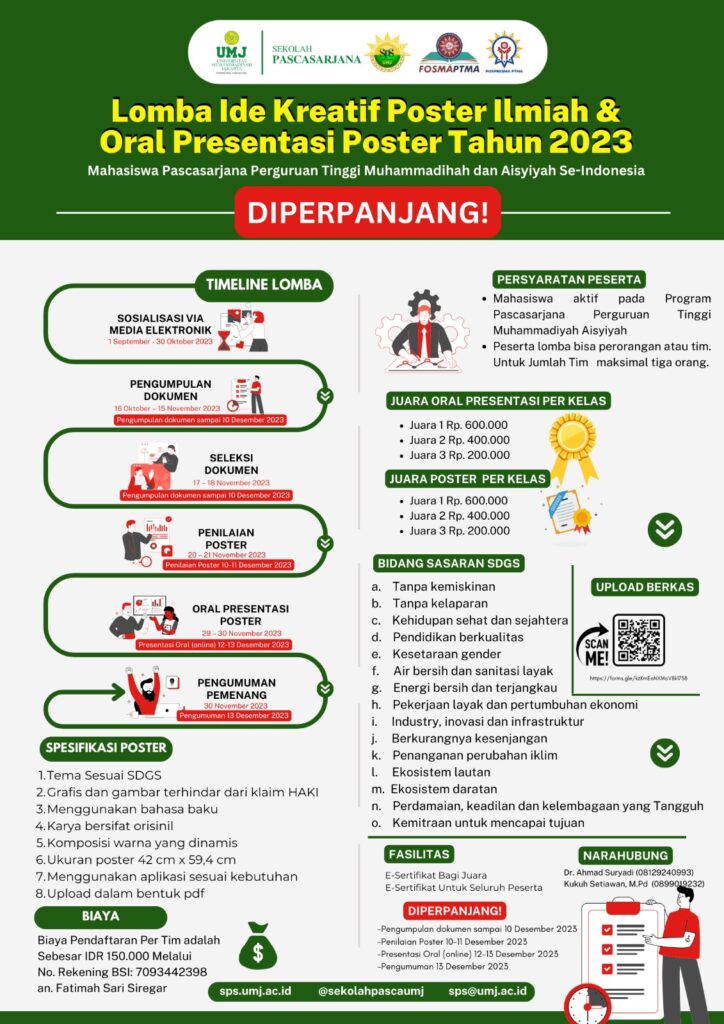 Lomba Ide Kreatif Poster Ilmiah & Oral Presentasi Poster Tahun 2023