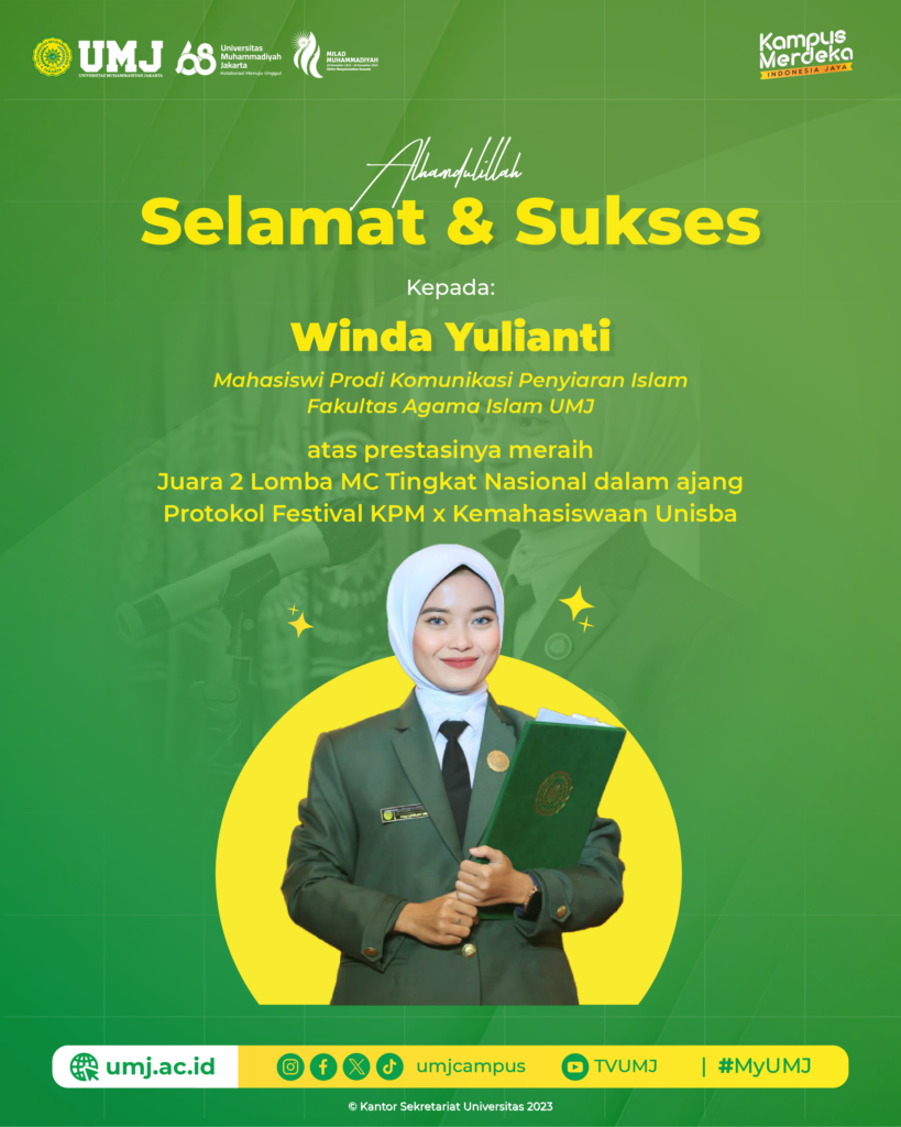 Selamat Kepada Winda Yulianti Raih Juara 2 Lomba MC Tingkat NAsional